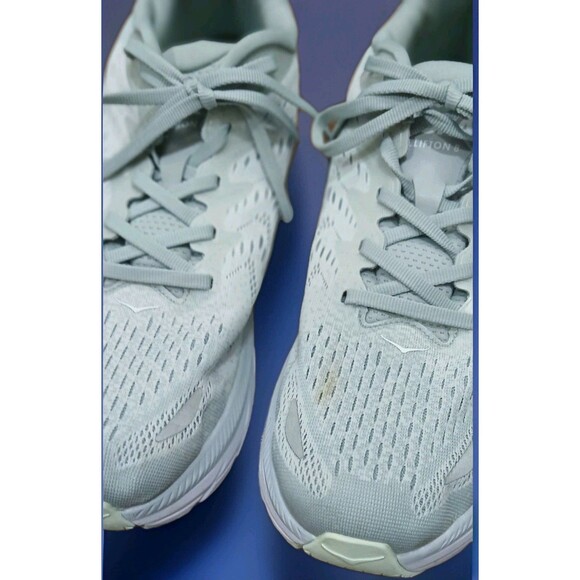 Hoka One One Clifton 8 Men’s 11D Max Cushion Running Shoes Blue Orange - Picture 6 of 12